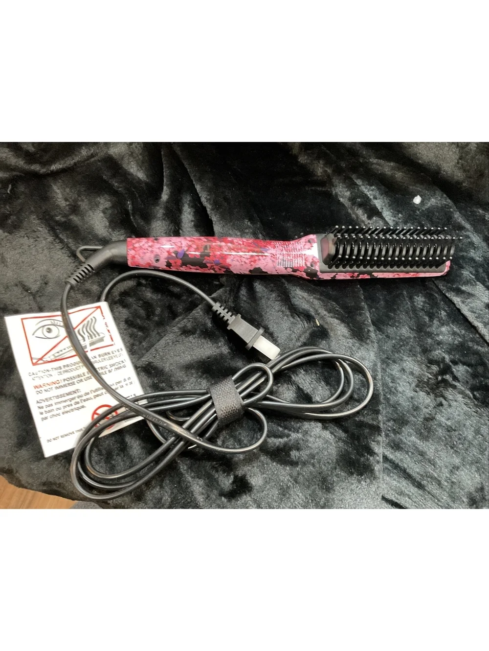 NIB Calista TrainglPro Heated Detailer Brush in Black And Rose Gold-NEW